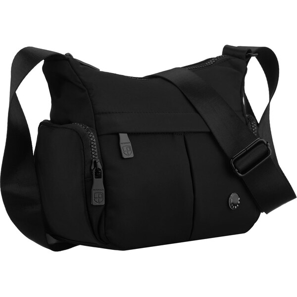 Peterson Dámska čierna mestská crossbody kabelka z polyesteru so 66604482
