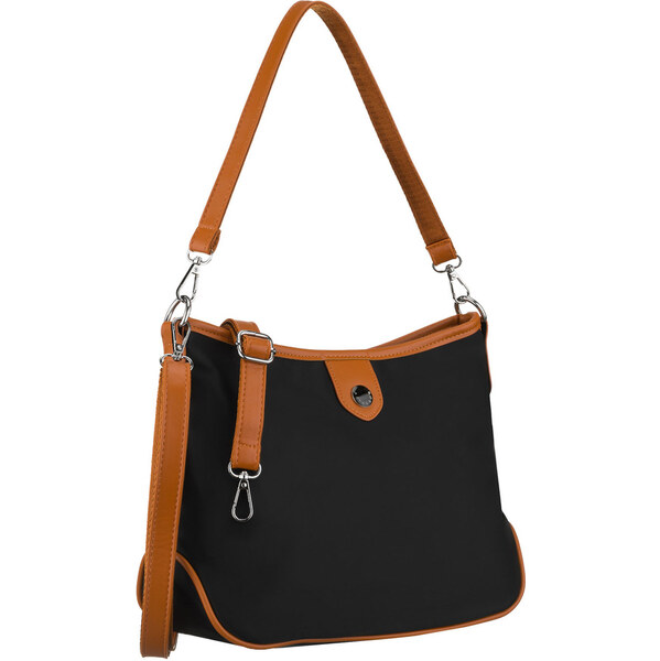 Peterson Dámska čierna kabelka z polyesteru a ekologickej kože, 66604489