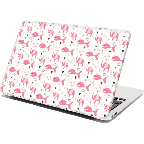 Sablio Samolepka na notebook Ružové rybky a Slony 65100835