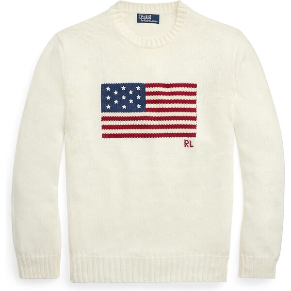 Polo Ralph Lauren Sveter námornícka modrá / krvavo červená / prírodná 66609005