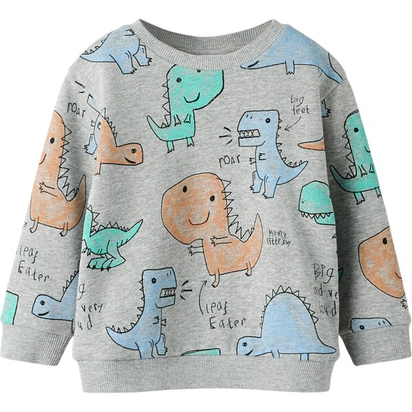 NAME IT Mikina NMMSIKKO tyrkysová / svetlomodrá / sivá melírovaná / 66609077