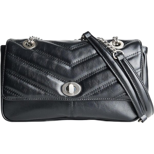 Bershka Taška cez rameno čierna 66609089