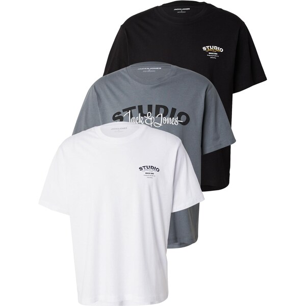 JACK & JONES Tričko JJYUKI sivá / čierna / biela 66609170