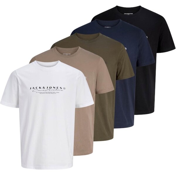 JACK & JONES Tričko JCOPOINT námornícka modrá / brokátová / olivová / 66609297