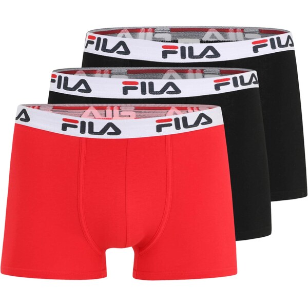 FILA Boxerky jasne červená / čierna / biela 66609321