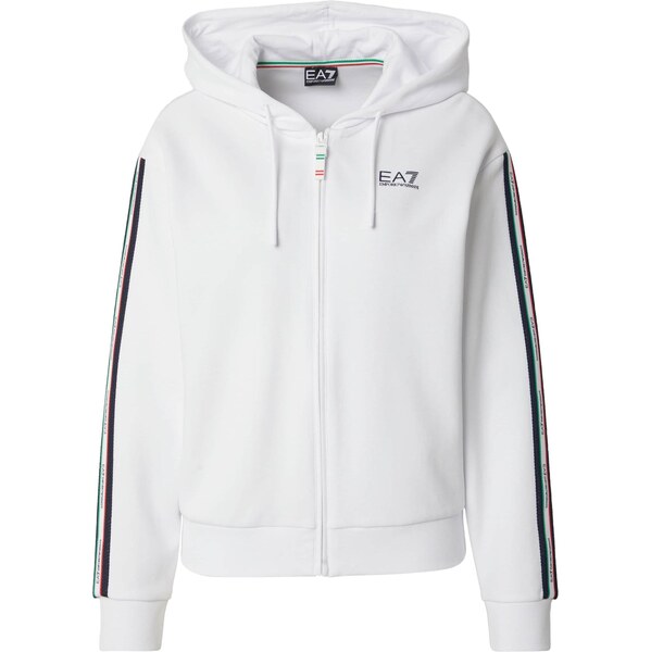 EA7 Emporio Armani Tepláková bunda námornícka modrá / svetlozelená / 66609460