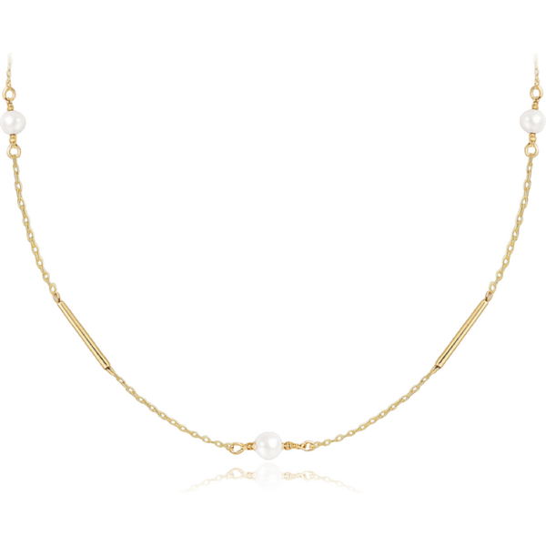 OLIVIE MINET Elegantný zlatý náhrdelník s perlou Au 585/1000 66795569