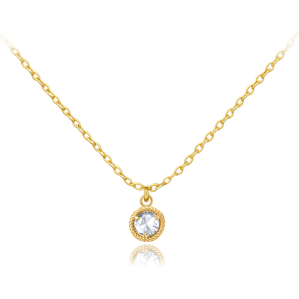 OLIVIE MINET decentný zlatý náhrdelník s bielym zirkónom Au 585/1000 66795563
