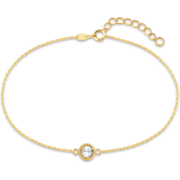 OLIVIE MINET decentný zlatý náramok s bielym zirkónom Au 585/1000 66795564