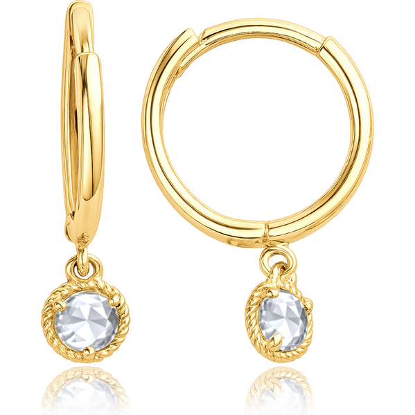 OLIVIE MINET decentné zlaté náušnice s bielymi zirkónmi Au 585/1000 66795561