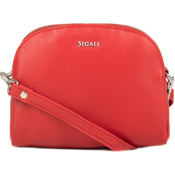 SEGALI Dámska kožená crossbody kabelka 12 Red 66579112