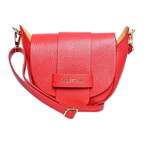 Roberta M Dámska kožená crossbody kabelka 1870T Rosso 66579199