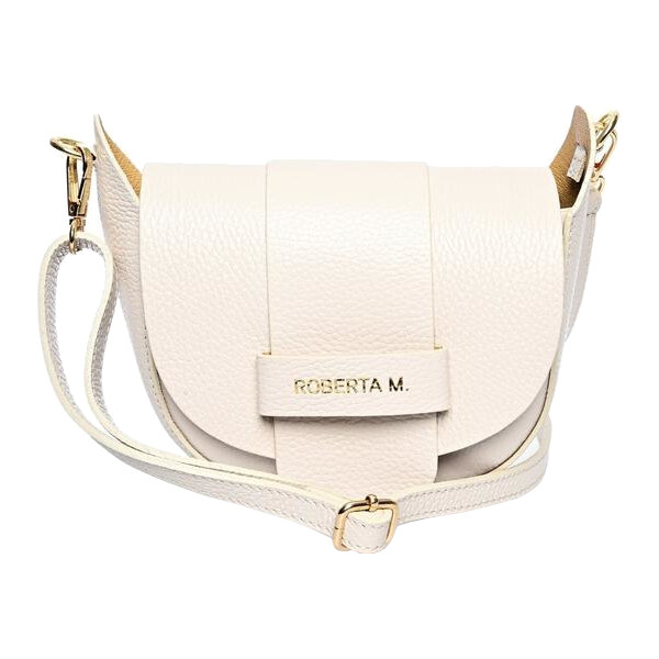 Roberta M Dámska kožená crossbody kabelka 1870T Beige 66580587