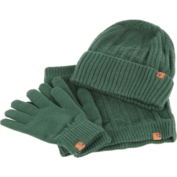 Pepe Moll Dámska sada - čiapka, tunel a rukavice 252851 Green 66581064
