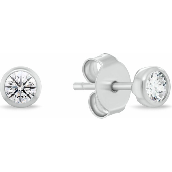 Brilio Silver Kôstkové strieborné náušnice s kubickým zirkónom EA1232W 66583487