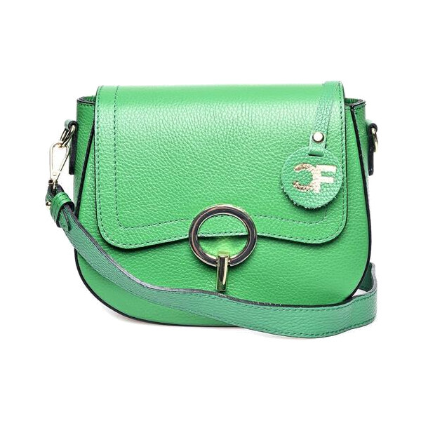 Carla Ferreri Dámska kožená crossbody kabelka CF1885 Verde 66584041