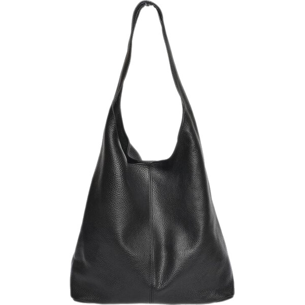 Carla Ferreri Dámska kožená kabelka Hobo CF1988 Nero 66584197