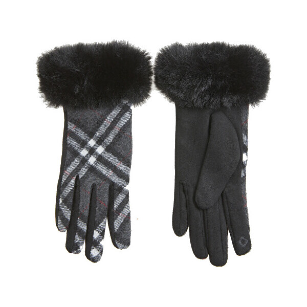 Verde Dámske rukavice 02-0839 Black 66586945