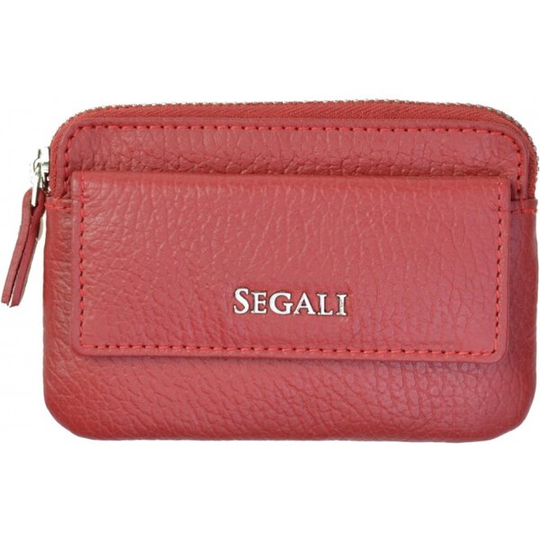 SEGALI Kožená mini peňaženka-kľúčenka 7483 A red 66591773