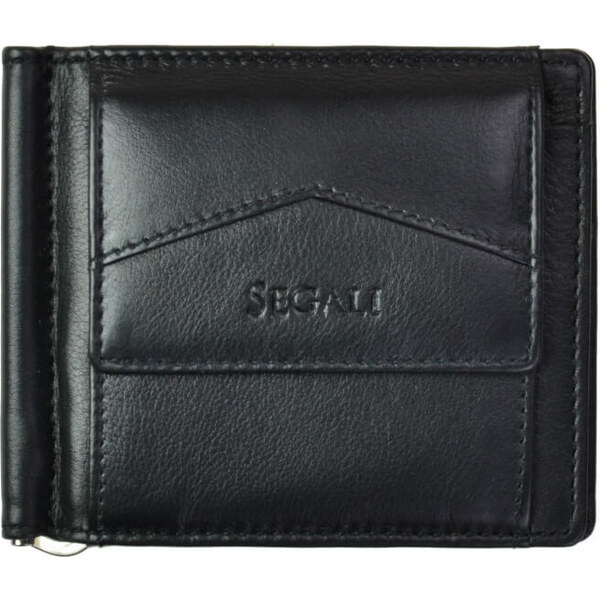 SEGALI Pánska kožená dolárovka 1741 black 66596216