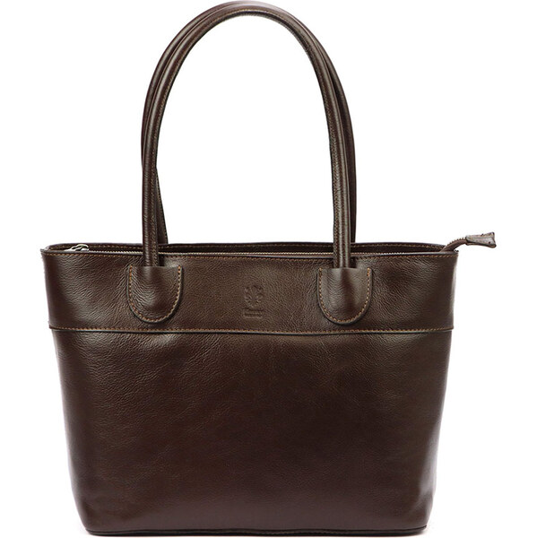 Tmavohnedá kožená kabelka Florence 66614276