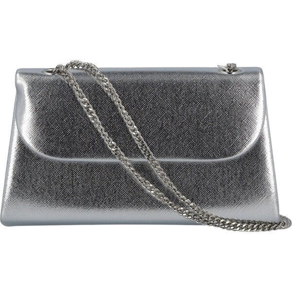 Dámska listová kabelka strieborná - Michelle Moon Leilani strieborná 66677740