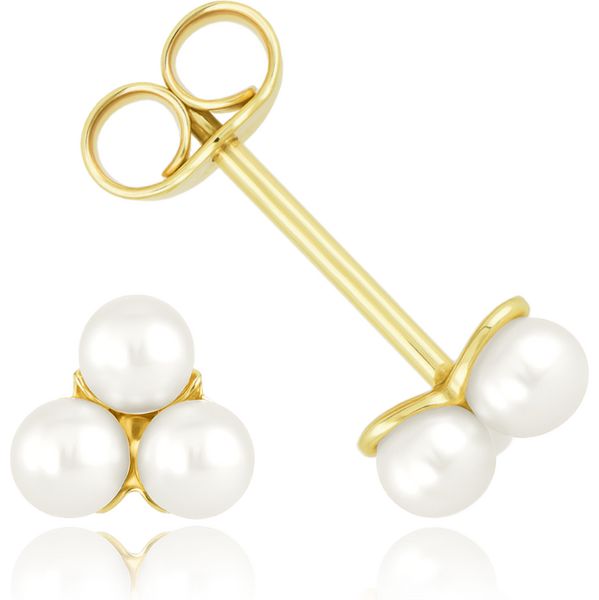 OLIVIE MINET decentné zlaté náušnice s perlami Au 585/1000 66795579