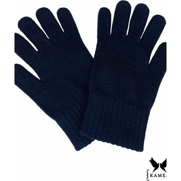 Kamea Tmavomodré dámske rukavice na zimu 02, Farba tmavomodrá 66615676