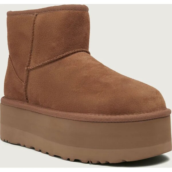 UGG Kožené snehule Classic Mini Platform | s prímesou vlny 66378737