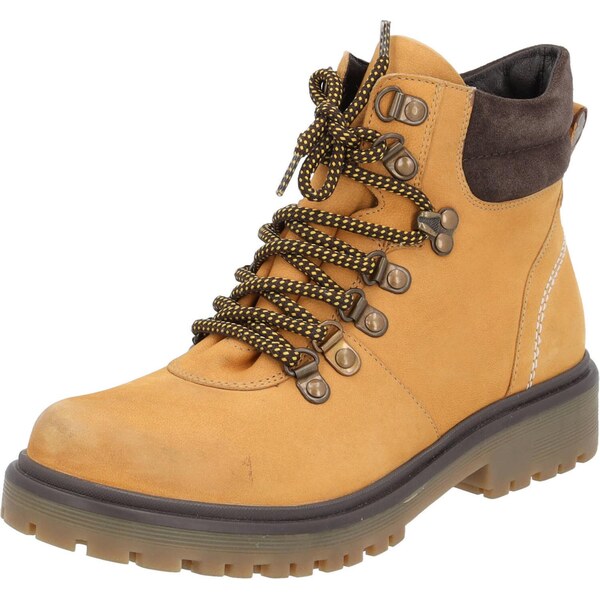 Palado Šnurovacie členkové čižmy Lanesi čokoládová / žltá 66621569