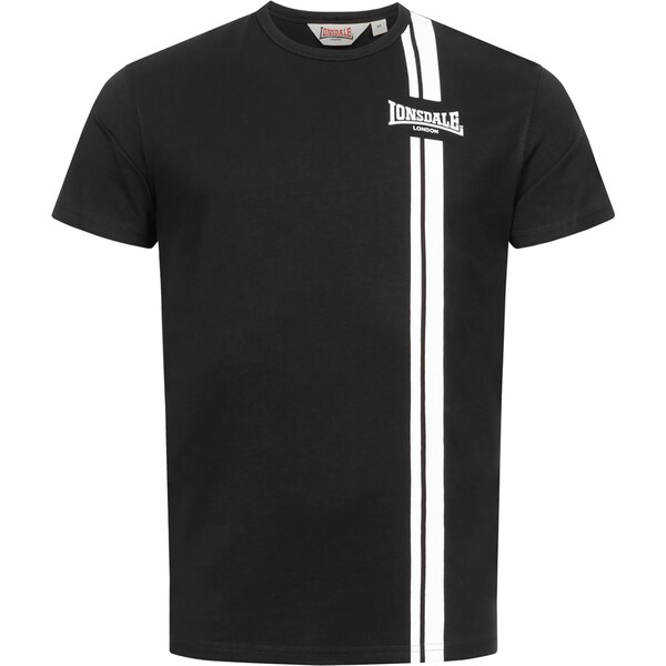 LONSDALE Tričko Inverbroom čierna / biela 66621643
