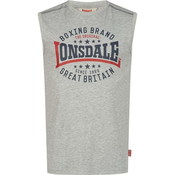 LONSDALE Tričko námornícka modrá / sivá melírovaná / červená 66621836