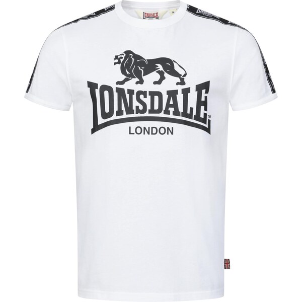 LONSDALE Tričko Stour čierna / biela 66621871