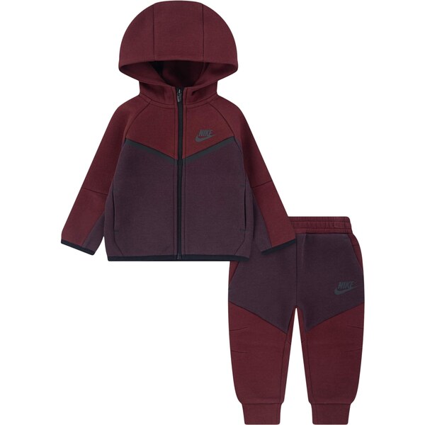 Nike Sportswear Joggingová súprava TECH FLEECE tmavosivá / červená / 66622011