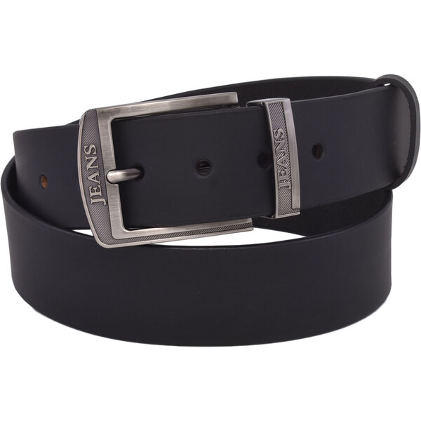 Mercucio Pánsky kožený opasok 763-40-03 čierny hladký pracka Jeans II 66619112