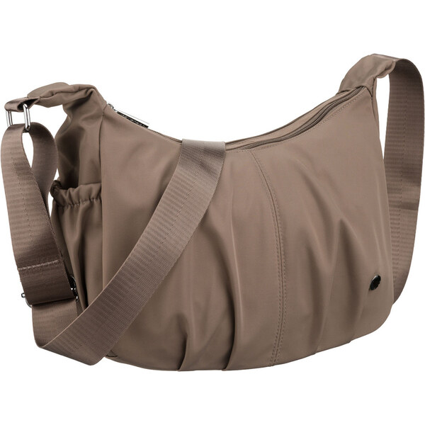 Peterson Dámska tmavobéžová kabelka z ľahkého polyesteru so zapínaním 66619123