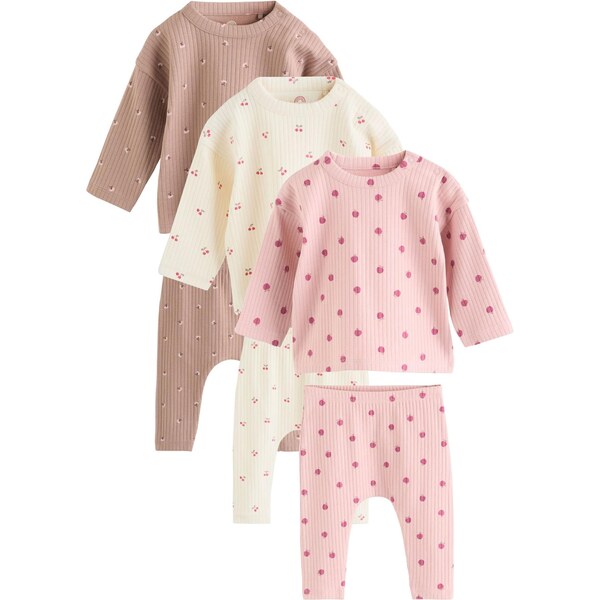 Next Set svetlohnedá / ružová / biela 66622207