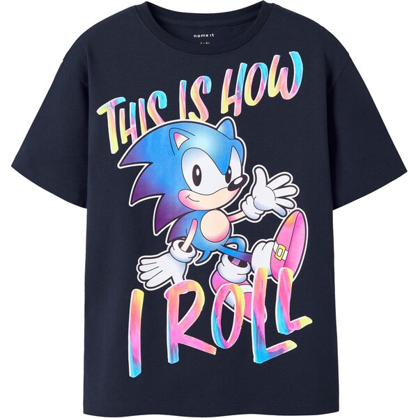 NAME IT Tričko NKMDarius Sonic svetlomodrá / tmavomodrá / svetloružová 66622310
