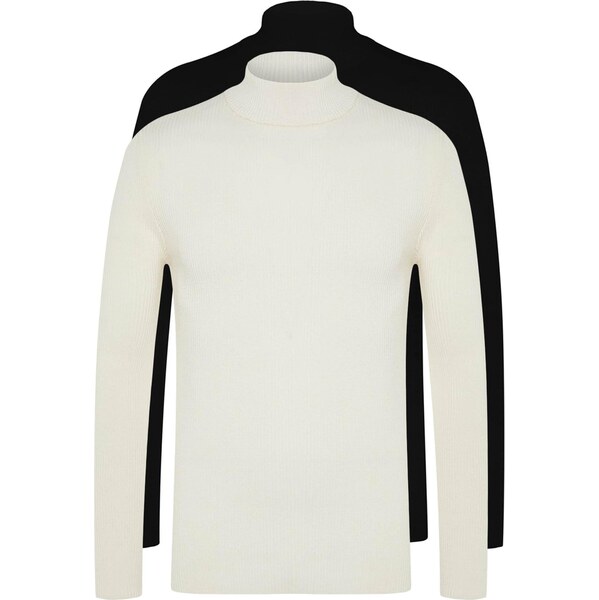 Trendyol Sveter nebielená / čierna 66622399