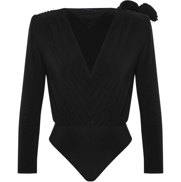 Trendyol Košeľové body čierna 66622411