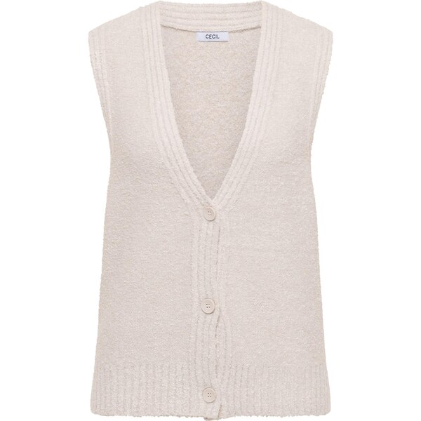 CECIL Pletená vesta tmavobéžová 66622340