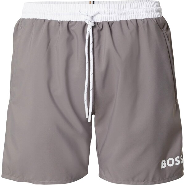 BOSS Plavecké šortky Starfish tmavosivá / biela 66622863