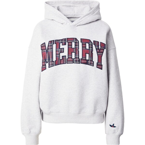 Abercrombie & Fitch Mikina tmavomodrá / svetlosivá / burgundská / 66622940