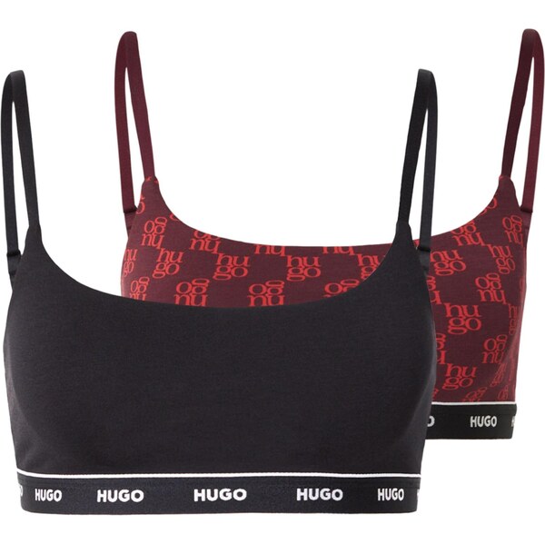 HUGO Podprsenka červená / burgundská / čierna / biela 66622987