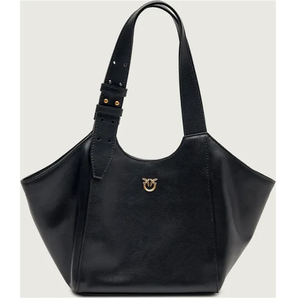 Pinko Kožená kabelka na rameno TOTE MINI 66618898