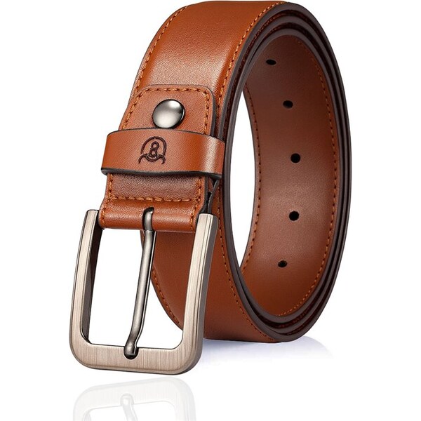 Bullcaptain pánsky kožený opasok Almut Hnedý 65229962