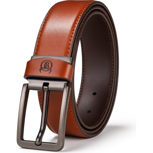 Bullcaptain pánsky kožený opasok Rahat Hnedý 65229973
