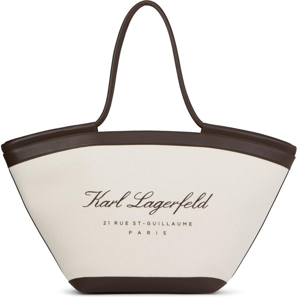 Karl Lagerfeld Plážová taška svetlobéžová / čokoládová 66637637