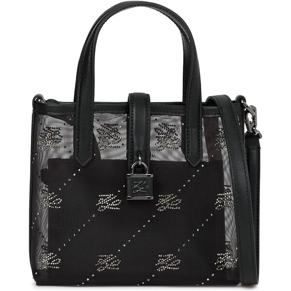 Karl Lagerfeld Kabelka Autograph čierna / strieborná 66637634