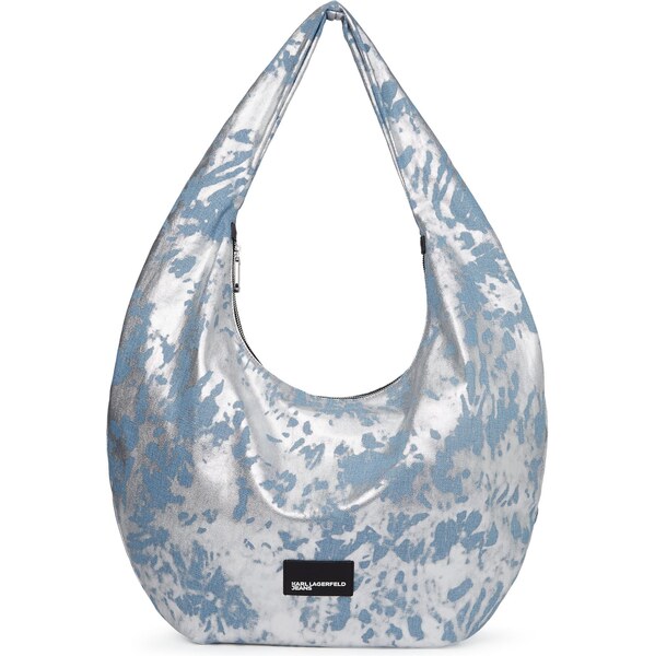 KARL LAGERFELD JEANS Kabelka na rameno modrá denim / strieborná 66637638